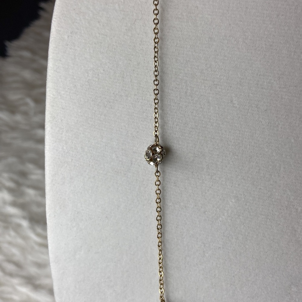 The Limited Gold And Rhinestone Necklace - Picture 3 of 7